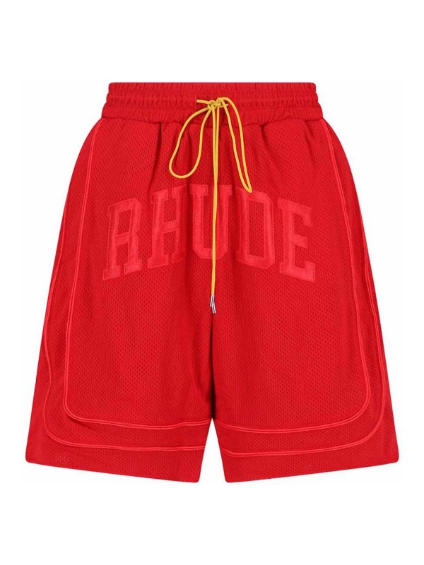 RHUDE: トラウザーショーツ - ショートパンツ - 赤