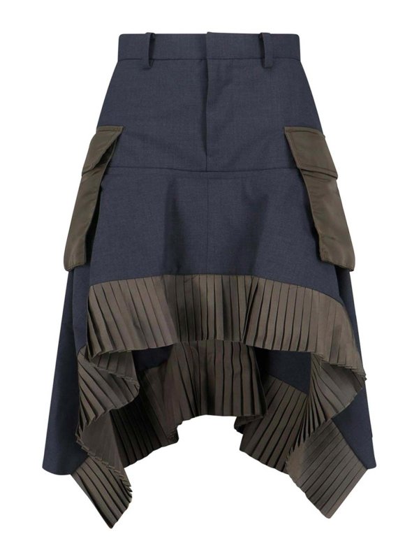 Sacai: Knielange und Midi Röcke - Midirock - Grau