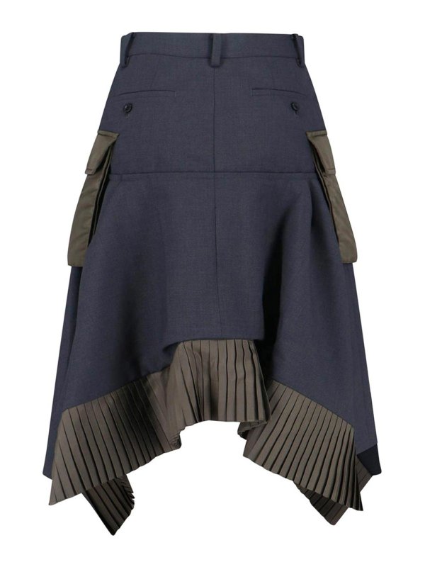 Sacai: Knielange und Midi Röcke online - Midirock - Grau