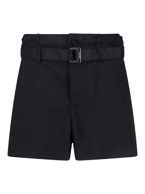 Sacai: Trousers Shorts - Wool Blend Shorts
