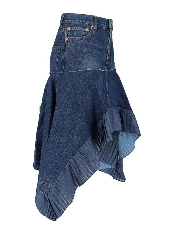 The Best Shops Sacai: gonne al ginocchio  e longuette - Gonna midi in denim