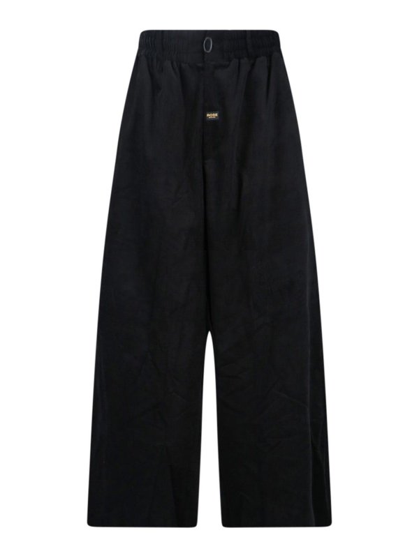 MARTINE ROSE: casual trousers - Wide ribbed trousers