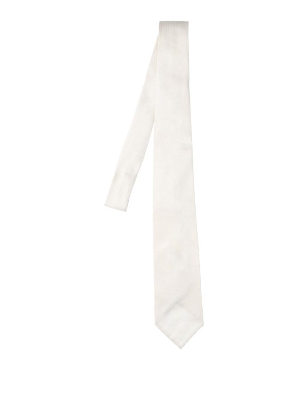 CESARE ATTOLINI NAPOLI: ネクタイ＆蝶ネクタイ - ネクタイ - 白