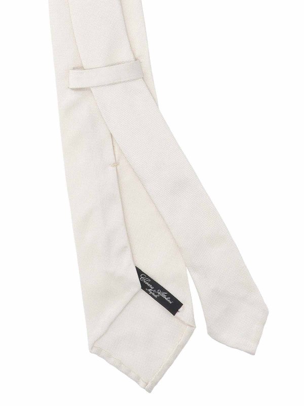 The Best Shops CESARE ATTOLINI NAPOLI: ネクタイ＆蝶ネクタイ - ネクタイ - 白