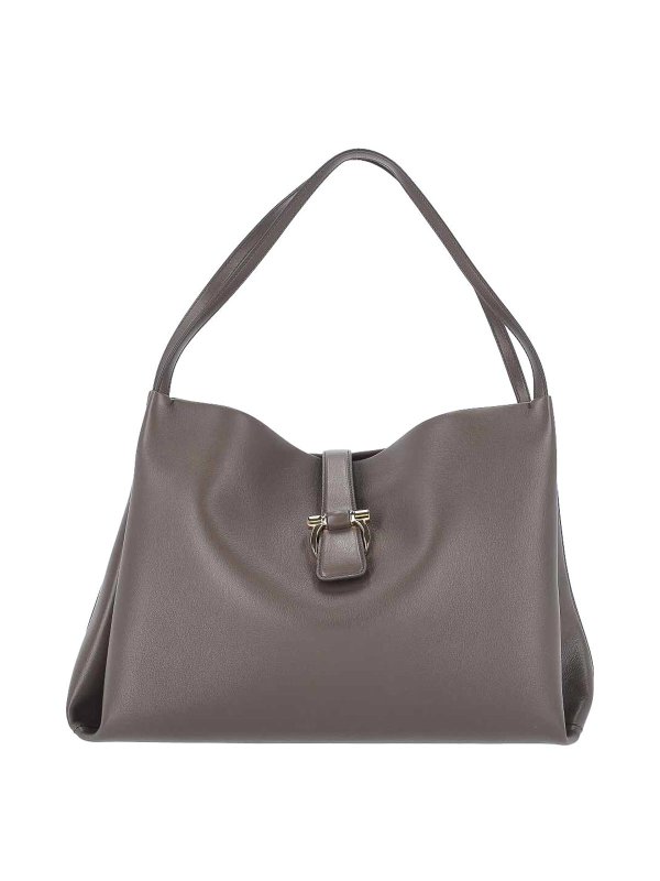 FERRAGAMO: Handtaschen - Shopper - Grau