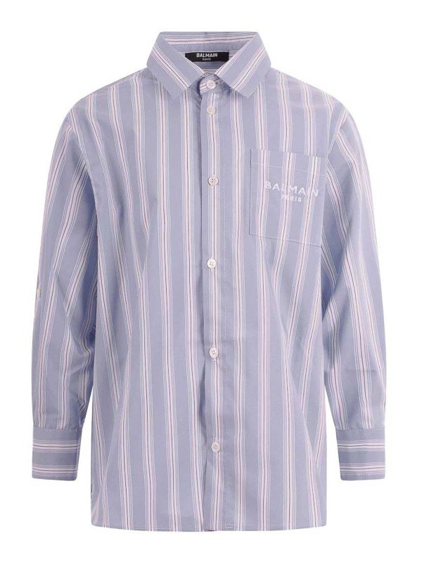 Balmain: シャツ - シャツ - ブルー