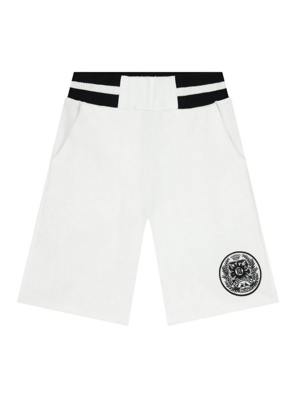 Balmain: トラウザーショーツ - ショートパンツ - 白