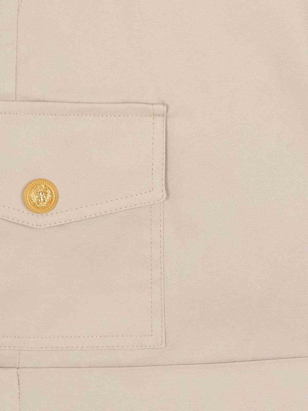 The Best Shops Balmain: pantaloni shorts - Bermuda Cargo Beige