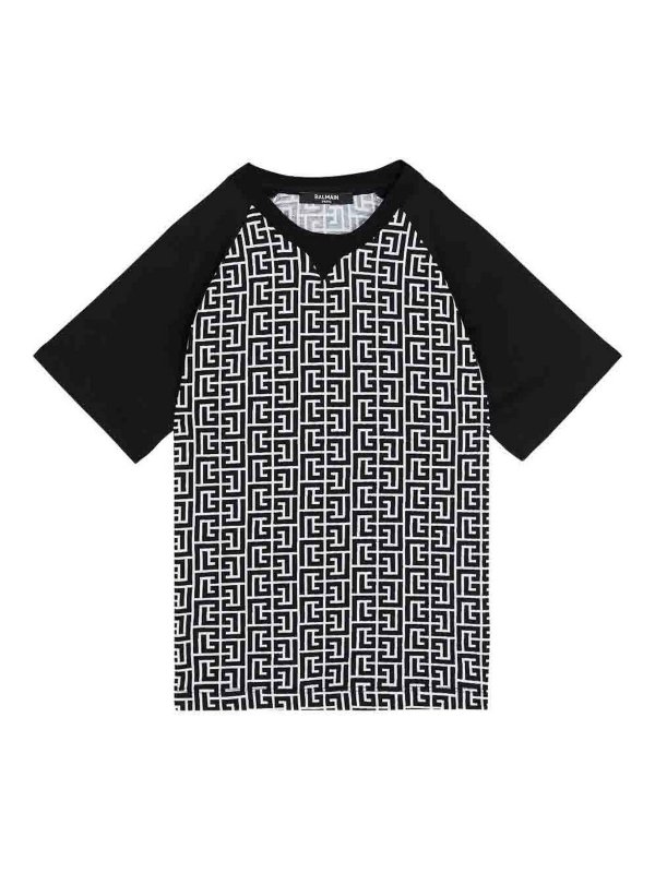 Balmain: t-shirts - Monogram T-Shirt