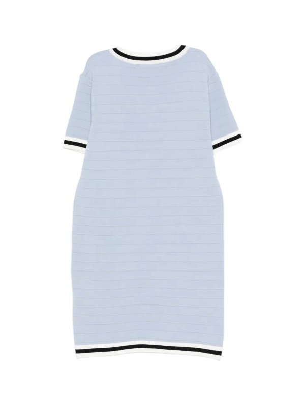 Balmain: ニーレングスドレス online - 膝丈ドレス - ブルー