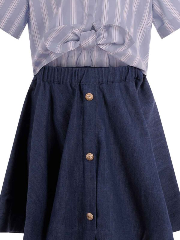 The Best Shops Balmain: ニーレングススカート＆ミディ丈 - 膝丈/ミディスカート - ブルー