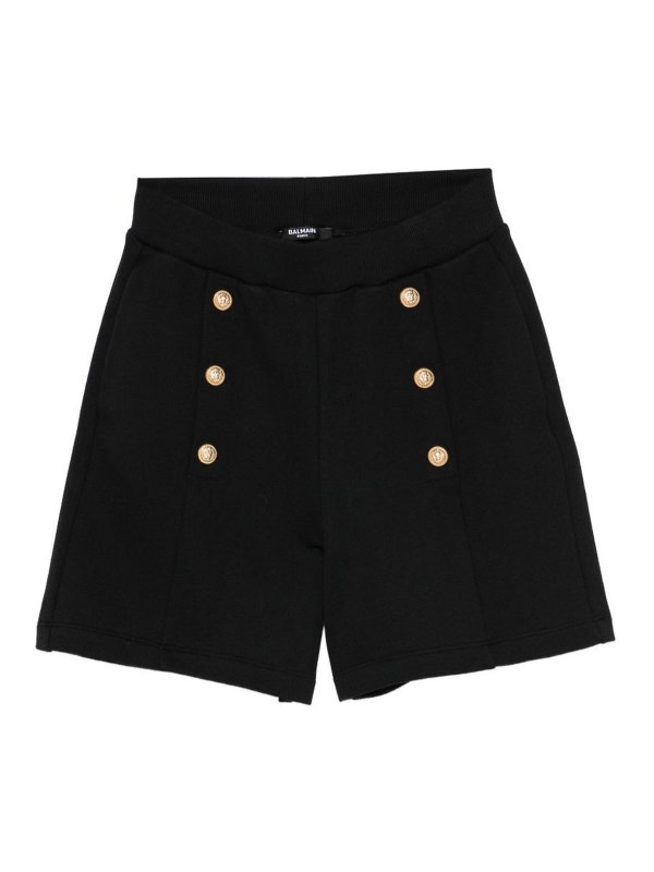 Balmain: トラウザーショーツ - ショートパンツ - 黒