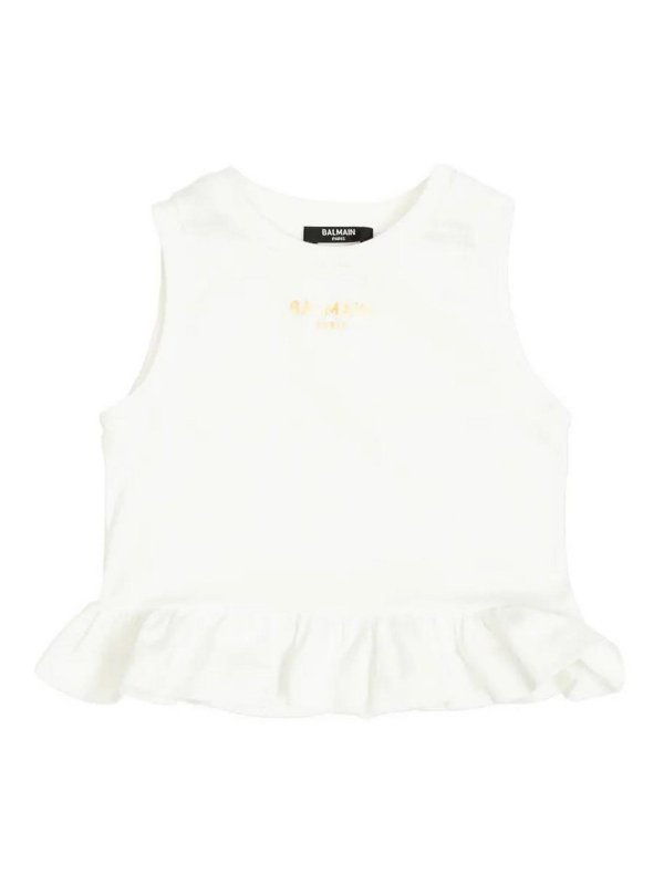 Balmain: T-shirts - T-Shirt - Weiß