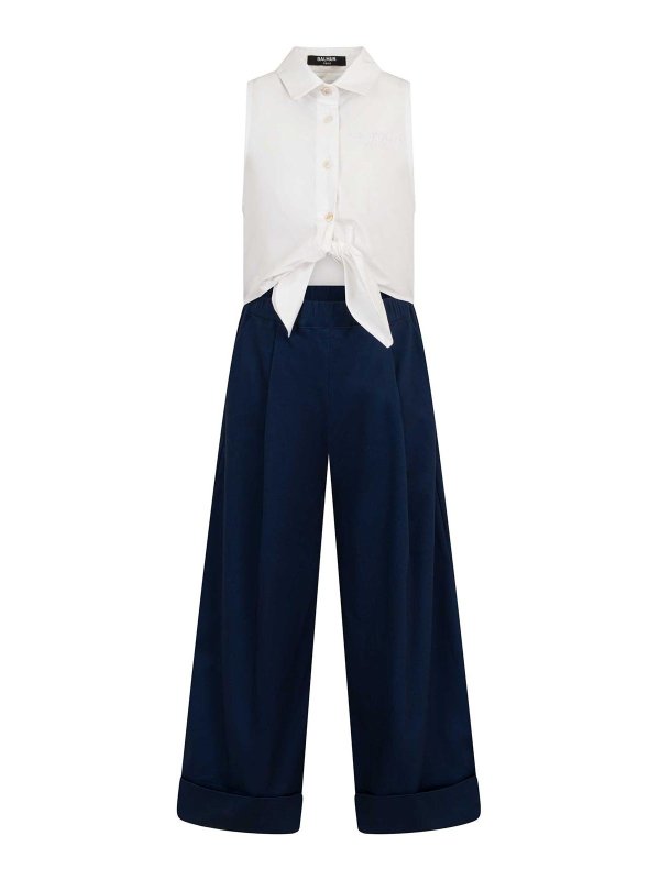Balmain: Jumpsuits - Jumpsuit - Blau