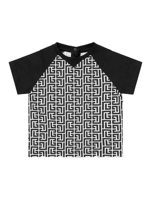Balmain: t-shirts - Monogram T-Shirt