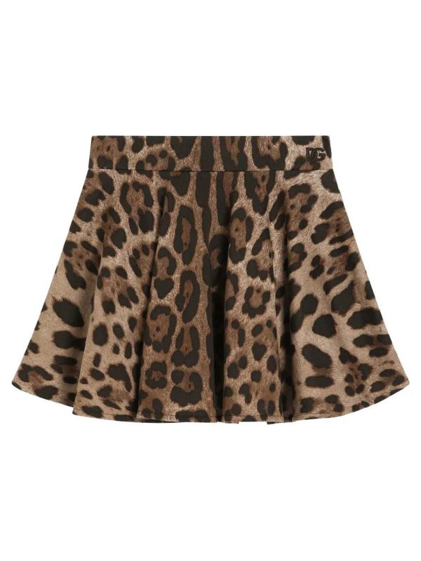 Dolce & Gabbana Jr: ニーレングススカート＆ミディ丈 online - 膝丈/ミディスカート - ブラウン