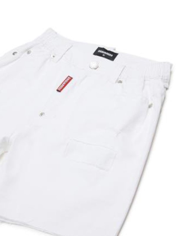 ショートパンツ - 白 shop online: DSQUARED2