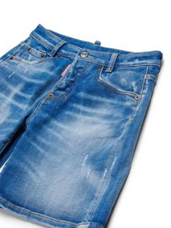 The Best Shops DSQUARED2: トラウザーショーツ - ショートパンツ - ブルー