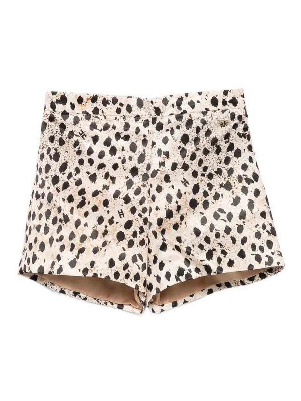 ELISABETTA FRANCHI: トラウザーショーツ - ショートパンツ - ベージュ