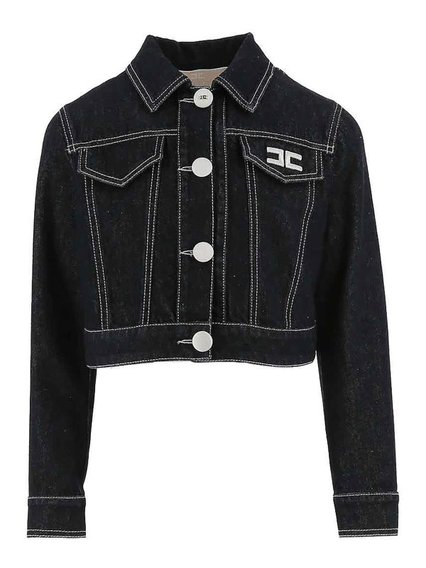 ELISABETTA FRANCHI: カジュアルジャケット - カジュアルジャケット - ブルー