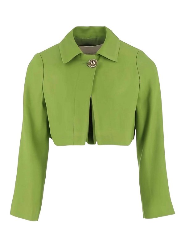 ELISABETTA FRANCHI: casual jackets - Crop jacket