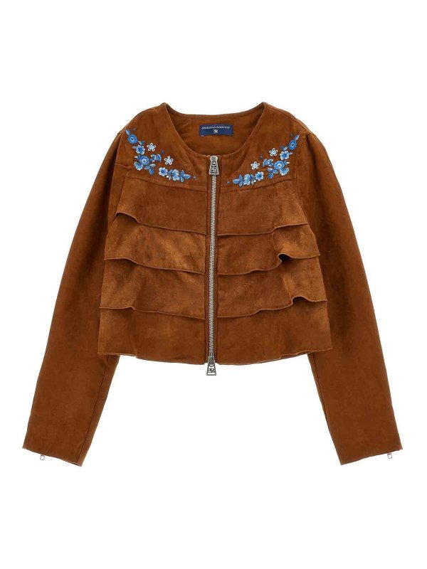 ERMANNO SCERVINO: カジュアルジャケット - カジュアルジャケット - ブラウン