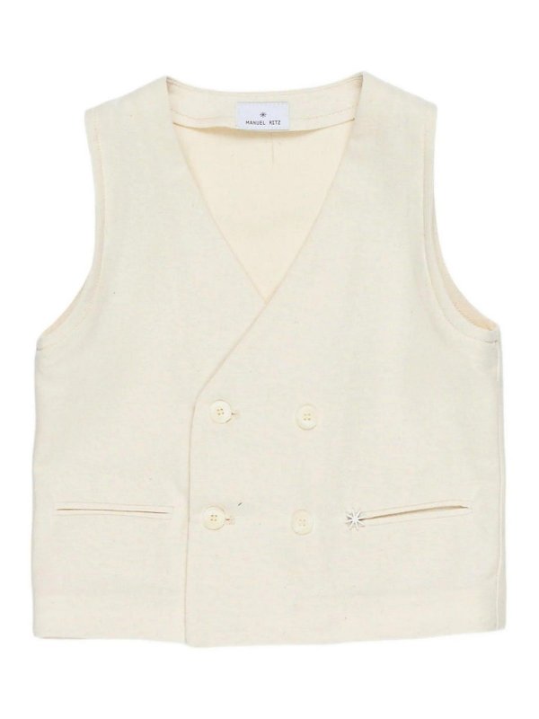 MANUEL RITZ : ベスト＆チョッキ - ウェストコート/ジレ - ベージュ