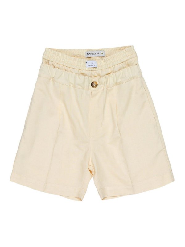 MANUEL RITZ : Trousers Shorts - Bermuda Beige