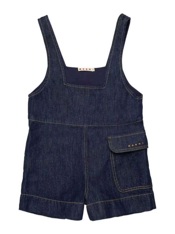 Marni: pantaloni casual - Salopette Con Logo