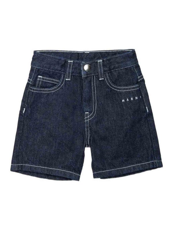 Marni: トラウザーショーツ - ショートパンツ - ブルー
