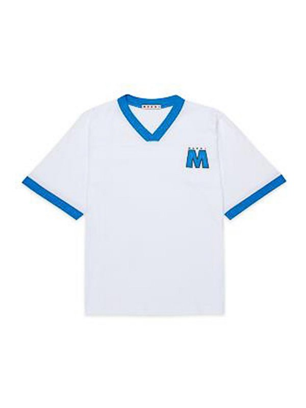 Marni: T-shirts - T-Shirt - Blau