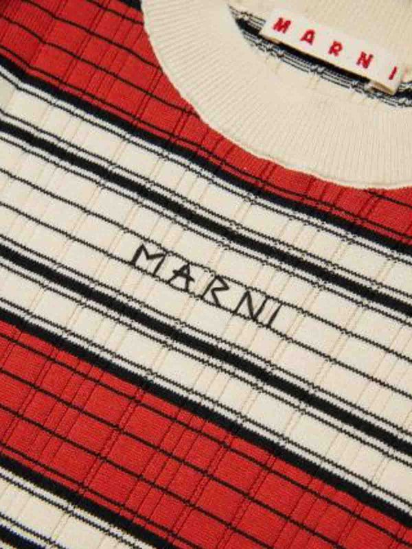 Rundhalspullover - Creme shop online: Marni