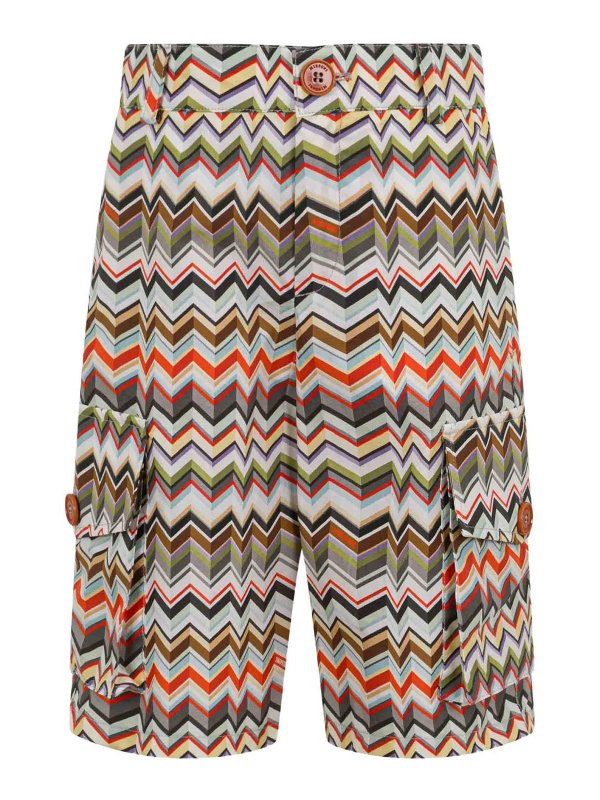 MISSONI: トラウザーショーツ - ショートパンツ - マルチカラー