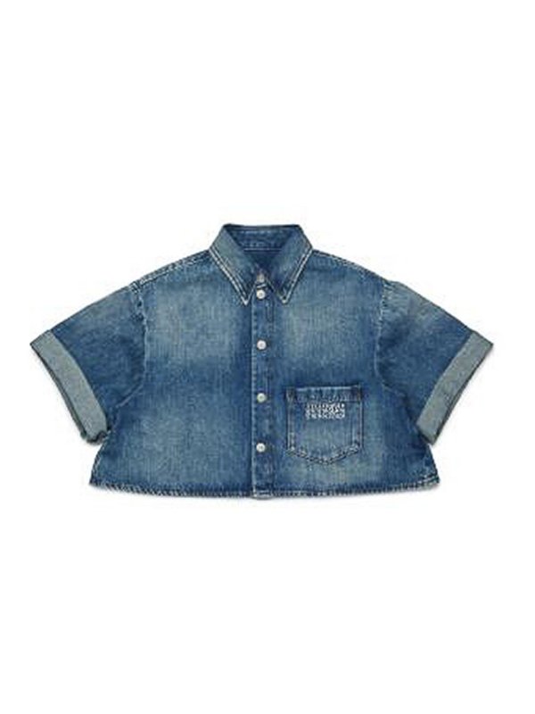 MM6 MAISON MARGIELA: シャツ - シャツ - ブルー