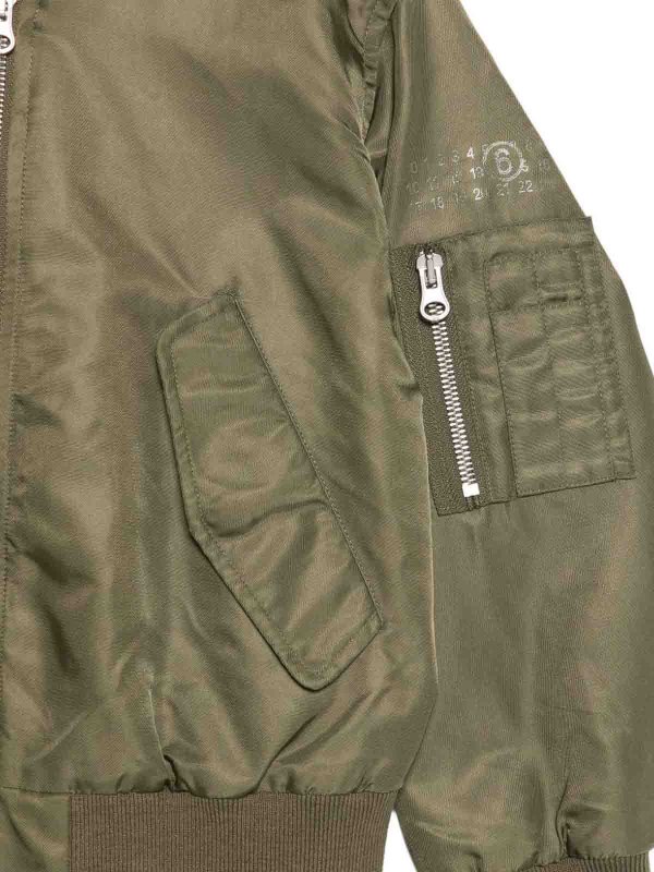 The Best Shops MM6 MAISON MARGIELA: ボンバージャケット - ボンバージャケット - 緑