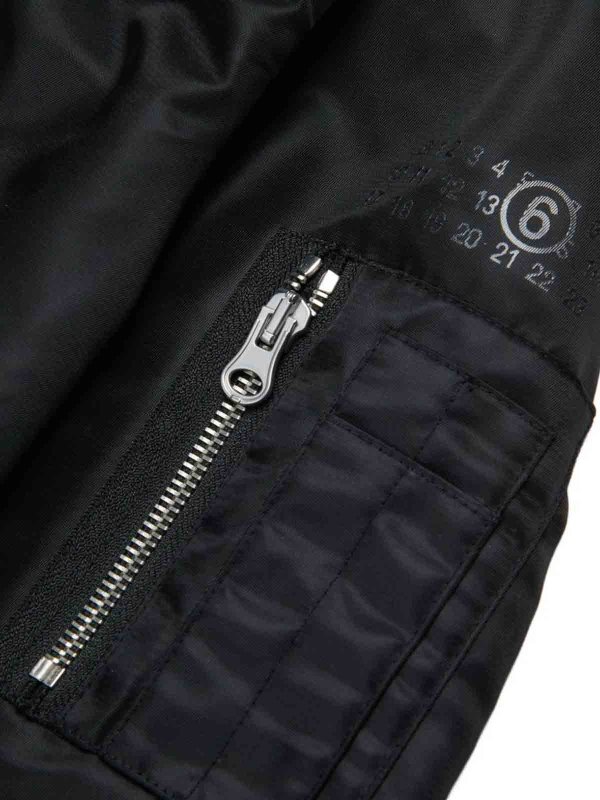 The Best Shops MM6 MAISON MARGIELA: ボンバージャケット - ボンバージャケット - 黒