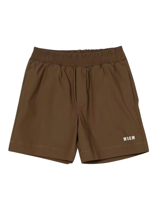 M.S.G.M. KIDS: pantaloni shorts - Bermuda Con Logo