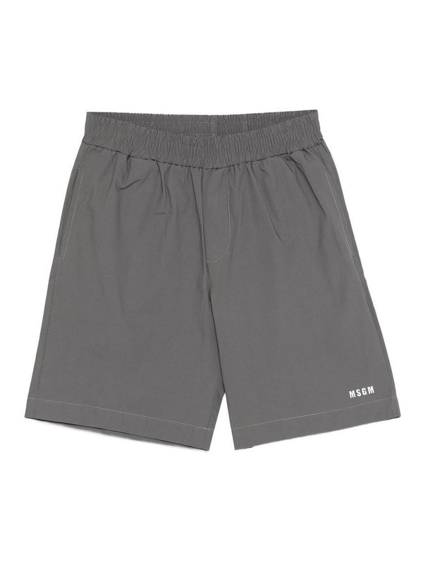 M.S.G.M. KIDS: pantaloni shorts - Bermuda Con Logo