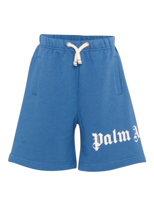 Palm Angels: トラウザーショーツ - ショートパンツ - ブルー