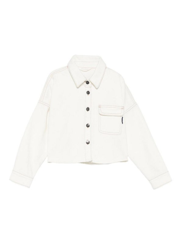 Palm Angels: デニムジャケット - デニムジャケット - 白