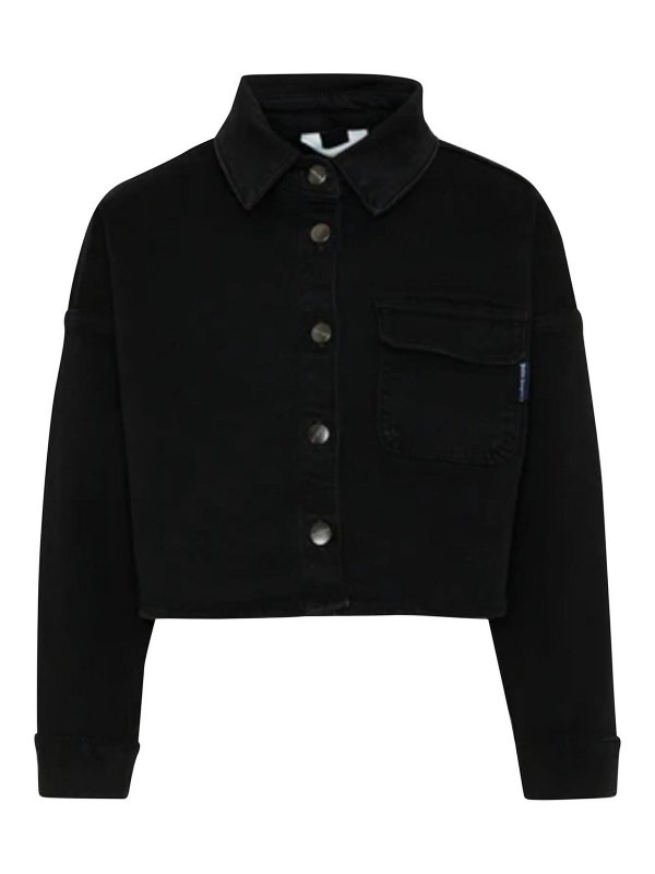 Palm Angels: デニムジャケット - デニムジャケット - 黒