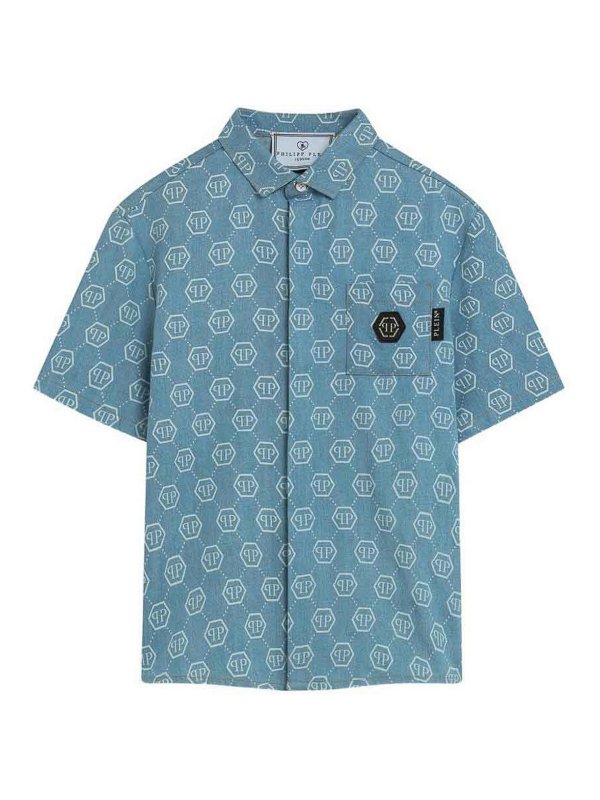 PHILIPP PLEIN: シャツ - シャツ - ブルー