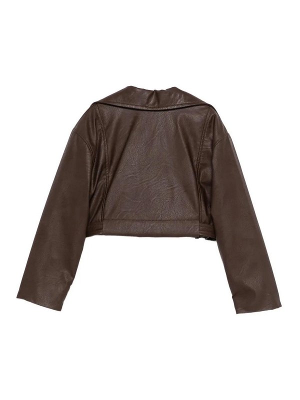 The Best Shops Pinko: レザージャケット - レザージャケット - ブラウン