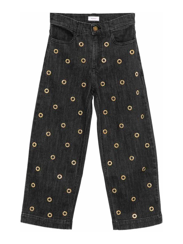 Pinko: Jeans Rectos - Vaqueros Rectos - Gris