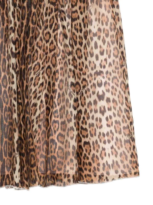 The Best Shops ROBERTO CAVALLI: ニーレングススカート＆ミディ丈 - 膝丈/ミディスカート - ブラウン