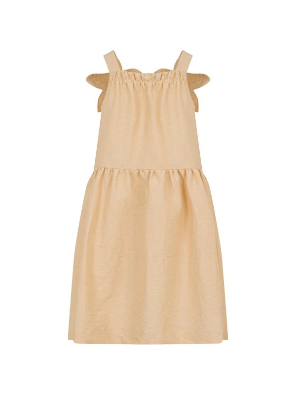 Simonetta: ニーレングスドレス online - 膝丈ドレス - クリーム