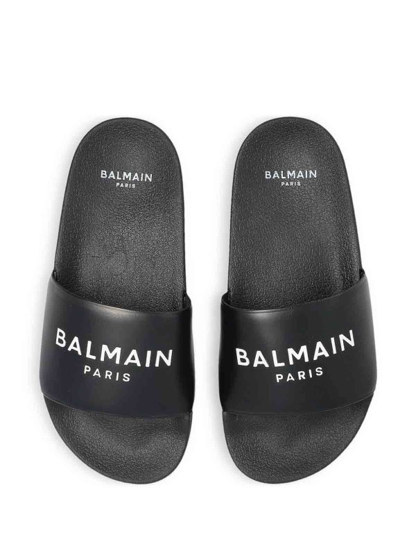 The Best Shops Balmain: sandali - Ciabatte Con Logo
