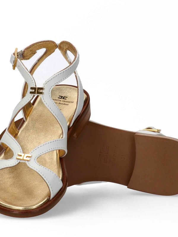 サンダル - クリーム shop online: ELISABETTA FRANCHI