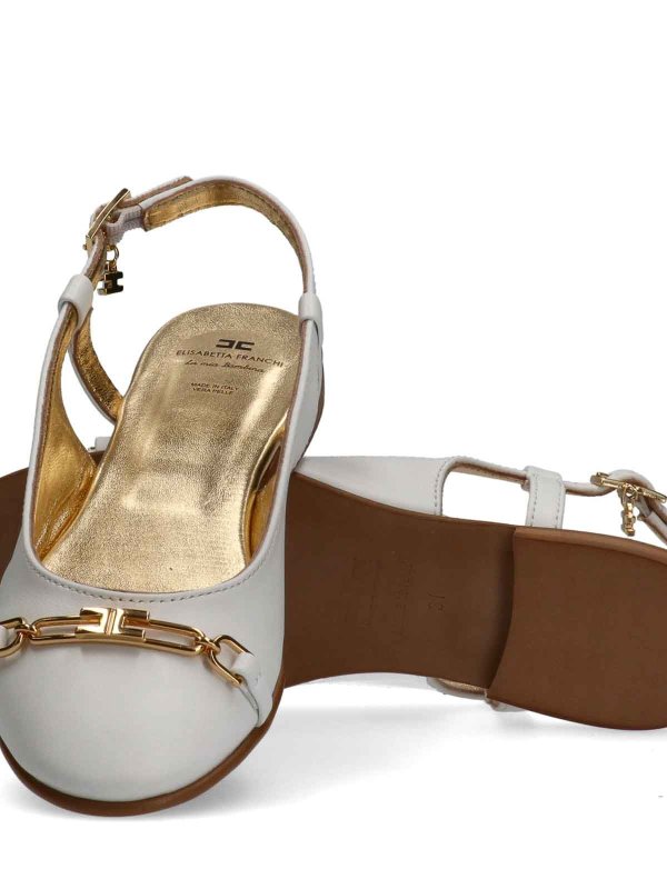 The Best Shops ELISABETTA FRANCHI: フラットシューズ - フラットシューズ - クリーム