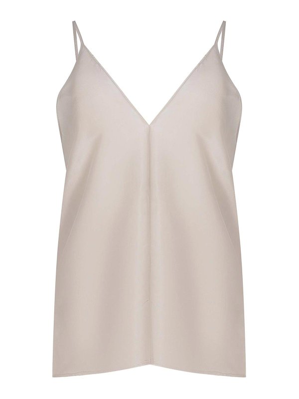 ALYSI: Tops und Tank Tops - Top - Hellgrau